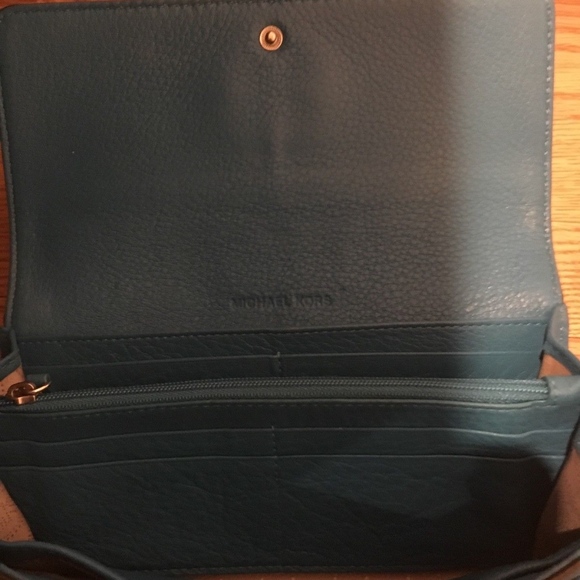 Michael Kors Blue Leather Wallet - Picture 5 of 5